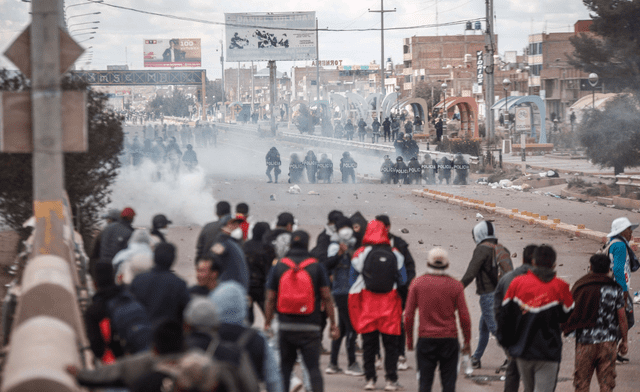 Protestas en el sur de Perú. Foto: EFE