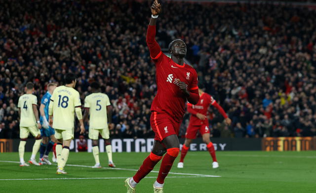 Sadio Mané marcó el 1-0 ante el Arsenal por la Premier League. Foto: Twitter Premier League