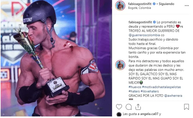 Fabio Agostini fue elegido como mejor 'guerrero'  tras vencer a EEG Colombia