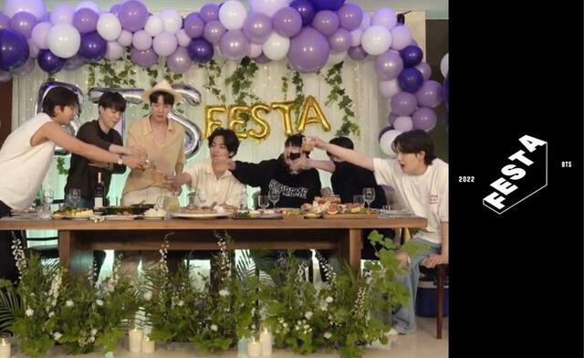 BTS FESTA Dinner 2022 ARMY aniversario en vivo stream youtube Bangtan horarios