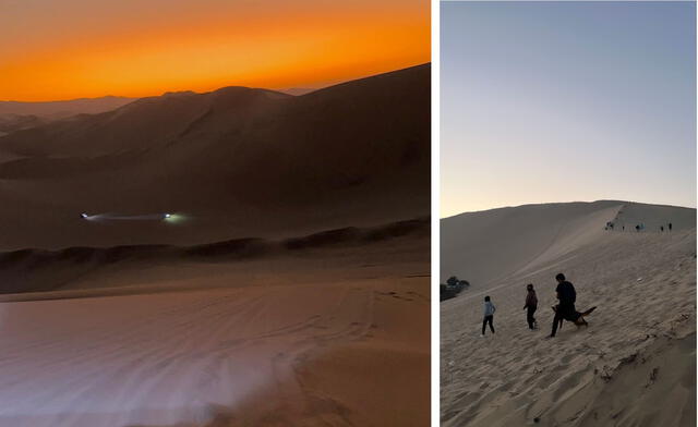 29.7.2022 | Noah Schnapp en las dunas de Ica. Foto: Noah Schnapp/Instagram