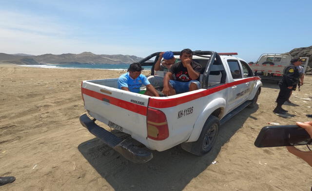 Detenidos fueron llevados a la comisaría del sector para las investigaciones. Foto: Municipalidad de Casma.