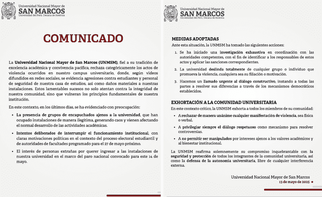  Pronunciamiento San Marcos.   