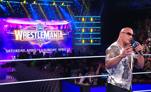 Dwayne "The Rock" Johnson annouced New Orleans as the location of Wrestlemania 42. Photo: WWE Network Dwayne "The Rock" Johnson annouced New Orleans as the location of Wrestlemania 42. Photo: WWE Network