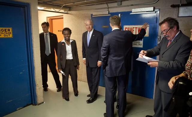 Jean-Pierre met Joe Biden when he was Vice President in 2010 and work alongside together during Obama's administration. Photo: White House Jean-Pierre met Joe Biden when he was Vice President in 2010 and work alongside together during Obama's administration. Photo: White House