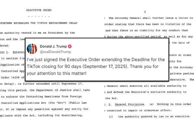 President's post on Truth confirms the deadline date of the extension on TikTok ban. Photo: Truth: @realDonaldTrump President's post on Truth confirms the deadline date of the extension on TikTok ban. Photo: Truth: @realDonaldTrump