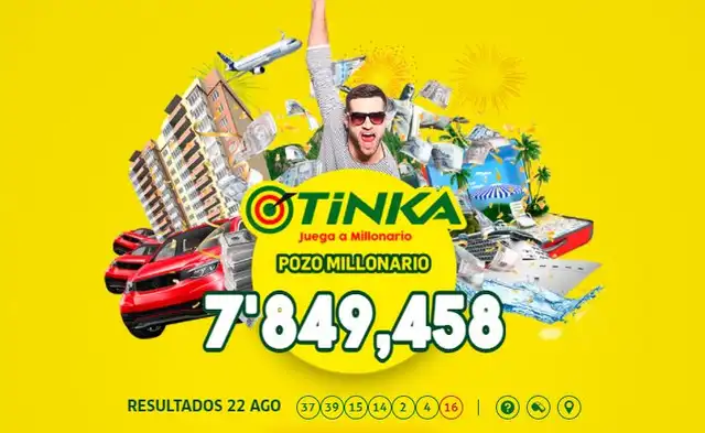 Pozo millonario la Tinka. Foto: Intralot Pozo millonario la Tinka. Foto: Intralot