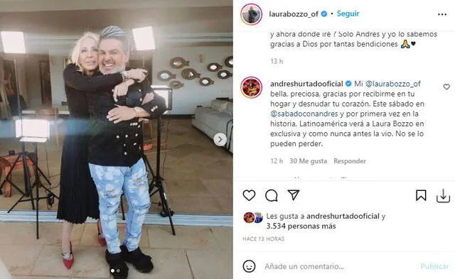 Laura Bozzo mostró su hogar a Andrés Hurtado. Foto: captura/Instagram