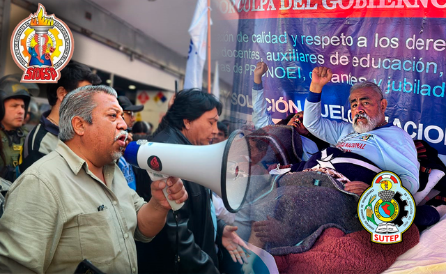 Hace unos días, el Sutep realizó una huelga de hambre a nivel nacional. Foto: composición/LR   