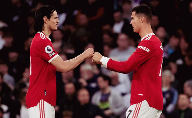 Manchester United vs. Tottenham: Cristiano Ronaldo y Edison Cavani fueron las figuras del partido. Foto: Manchester United
