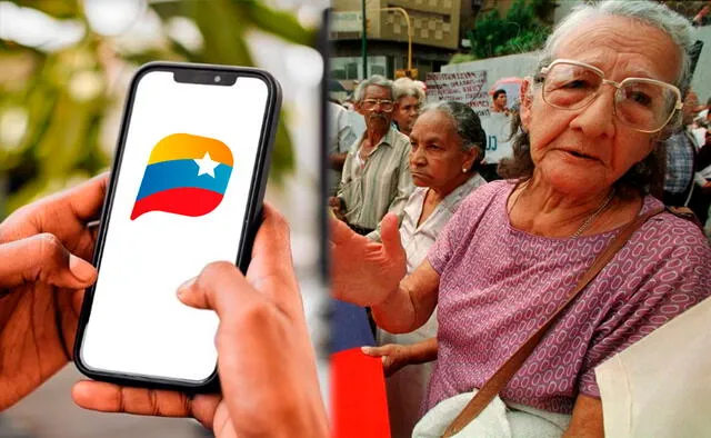 El pago que resta por concepto de Bono de Guerra es el destinado a los pensionados del IVSS y Amor Mayor. Foto: composición LR/Plataforma Patria/Diario Las Américas.