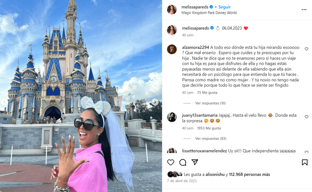 Melissa Paredes compartió su felicidad con todos sus seguidores. Foto: Instagram/Melissa Paredes   