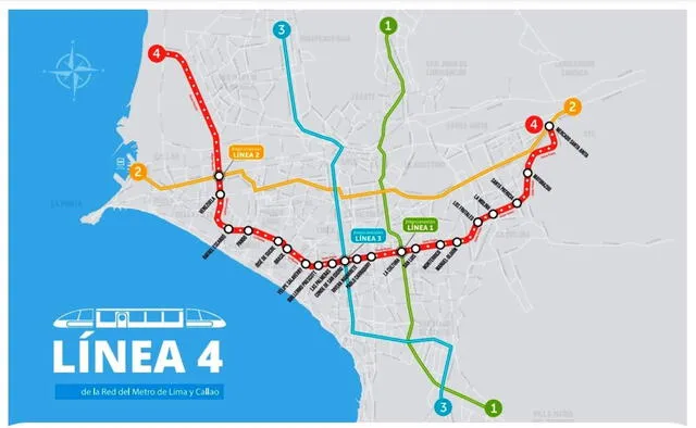 Estaciones de la Línea 4 del Metro de Lima