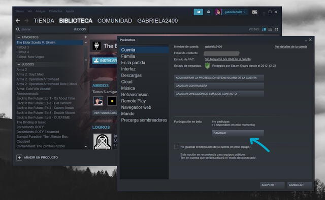 Steam Beta Update. Imagen: Genbeta.