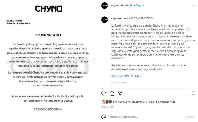 Chyno Miranda sufrió algunas secuelas tras contraer COVID-19.