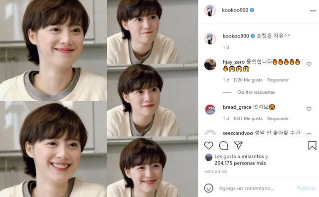 Goo Hye Sun: "la libertad del cabello corto". Foto: Instagram