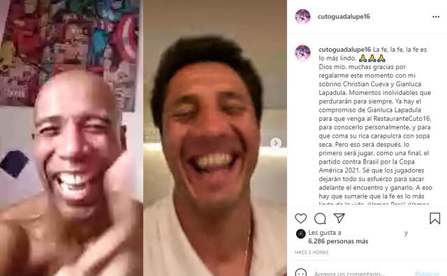 Gianluca Lapadula y 'Cuto' Guadalupe acordaron en reunirse tras la Copa América.