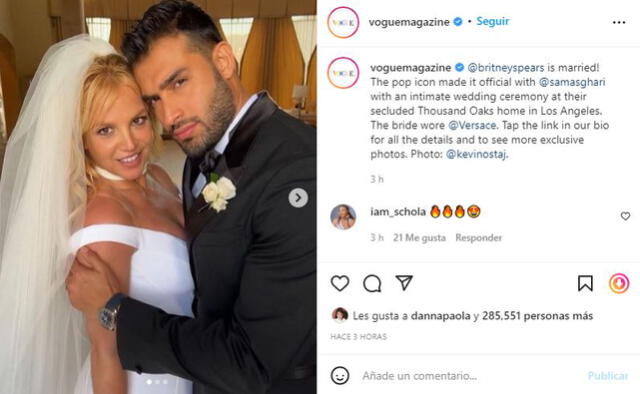 Britney Spears luce vestido de novia. Foto: captura/Instagram