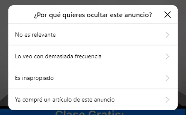 ¿Cómo evito que Instagram me muestre anuncios de publicidad que no me interesan?