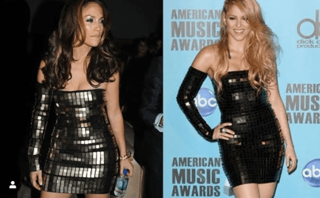 Shakira y Jennifer Lopez usaron el mismo vestido en 2009.