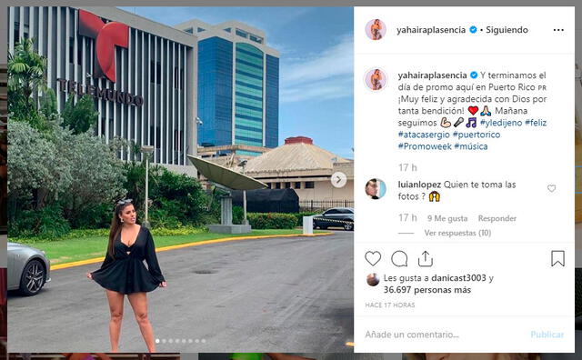 Yahaira Plasencia en su paso por Telemundo Puerto Rico. Captura de Instagram.
