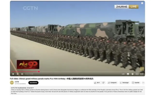 <em>El evento militar ocurrió en 2017. Foto: captura de YouTube</em>   