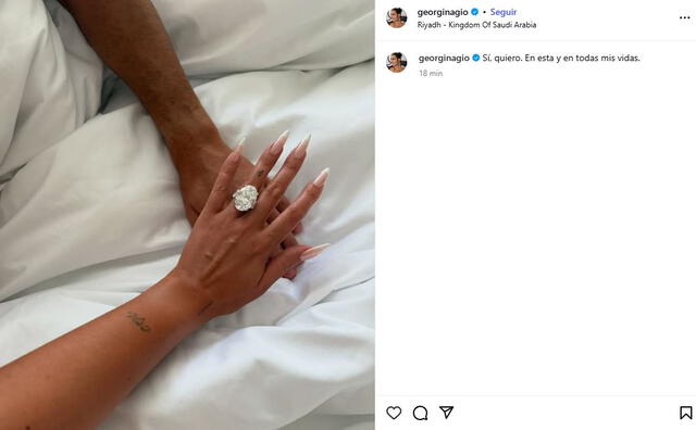 Georgina y Cristiano Ronaldo se casan. Foto: Instagram/georginagio Georgina y Cristiano Ronaldo se casan. Foto: Instagram/georginagio