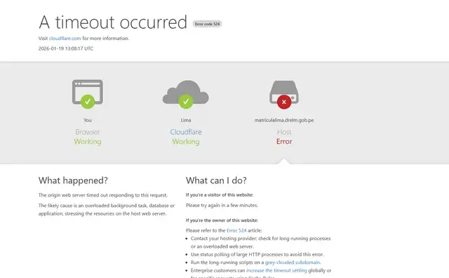 Colapso en la plataforma de Matrícula Digital. Foto: La República.   