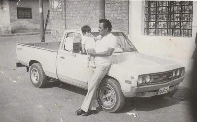 Kat Reeder y su padre en Lima, Perú, en 1979. Foto: Kat Reeder