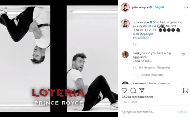 Publicación de Prince Royce anunciando nuevo tema. Foto: Instagram