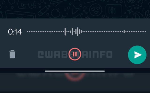Pausar grabaciones de voz en WhatsApp