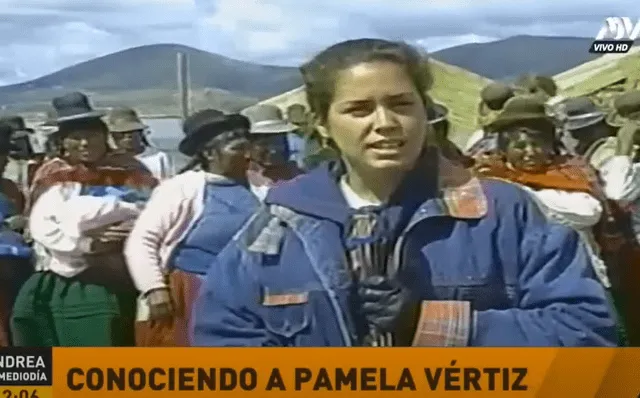 Pamela Vértiz apareció por primera vez en televisión como reportera, en 1993. Foto: ATV    