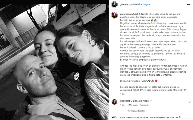 Gian Marco se luce junto a su descendiente y su novia. Foto: captura de Instagram/Gian Marco 