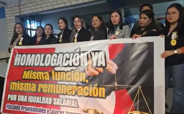 Fiscales también protestaron en Cajamarca este 6 de noviembre.   