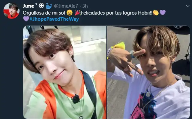 ARMY celebra el triunfo de J-Hope de BTS.