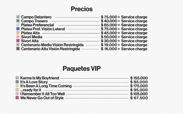  Precios de entradas para concierto de Taylor Swift en Argentina. Foto: difusión<br>   