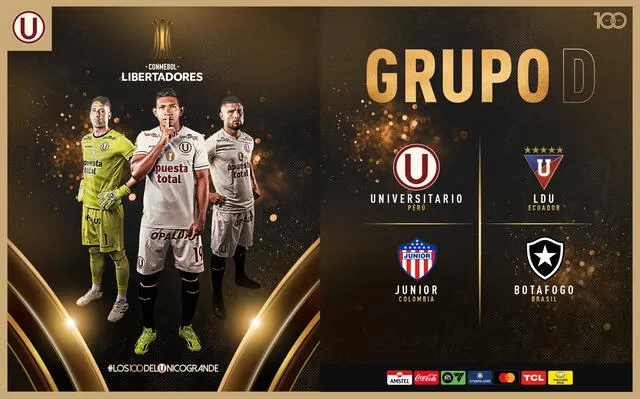 Grupo de Universitario en la Copa Libertadores 2024. <strong>Foto: Conmebol</strong>   