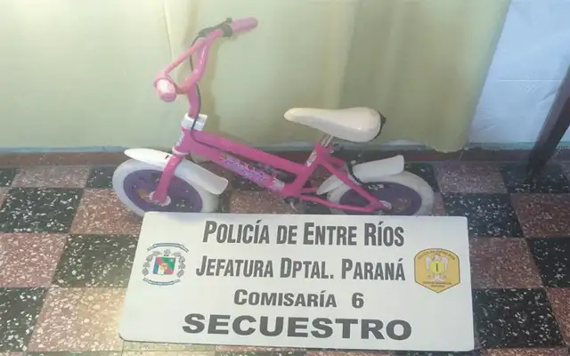 Bicicleta siniestrada a la menor.