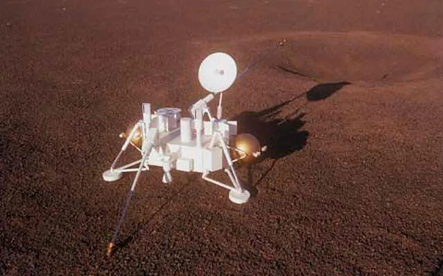 Sonda Viking de la NASA, antes de ser enviada a Marte.
