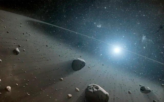 El cinturón de asteroides orbita alrededor del Sol y se ubica entre Marte y Júpiter. Imagen: NASA.