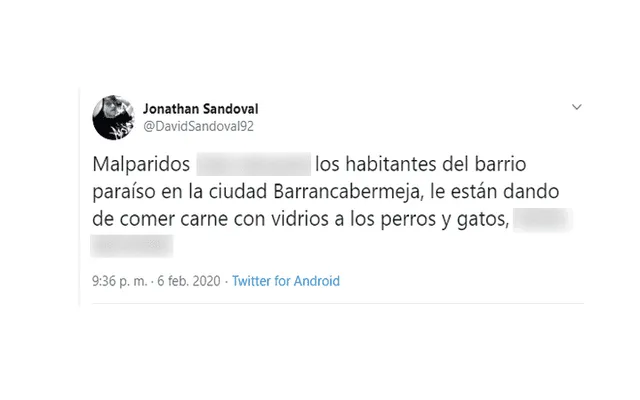 Usuario de Twitter denuncia el caso.