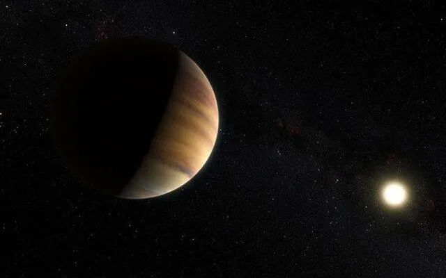 Exoplaneta Dimidio, antes conocido como 51Pegasi b. imagen: ESO.