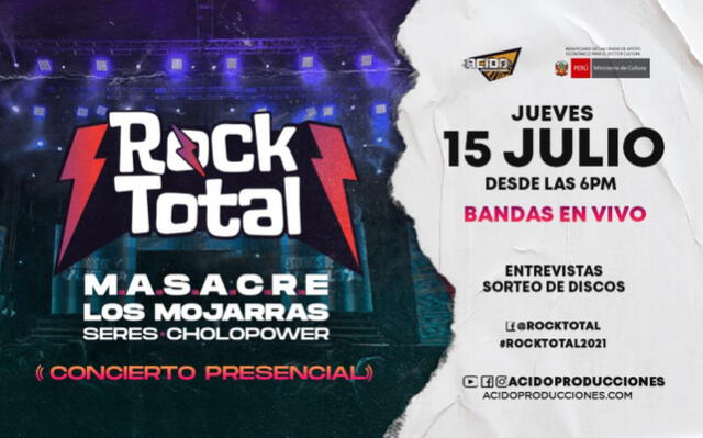 Afiche del Festival Rock Total. Foto: difusión