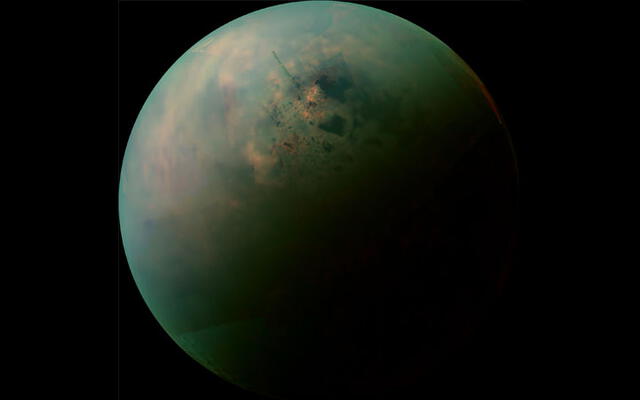 Titán, captado por la sonda Cassini. Foto: NASA.