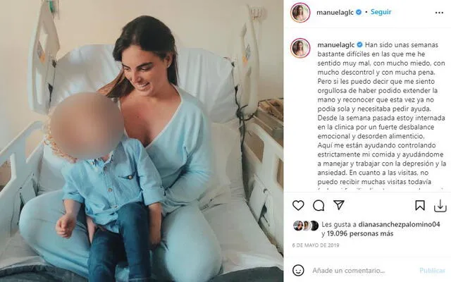 Manuela Garrido Lecca y su mensaje sobre la depresión. Foto: captura/Instagram Manuela Garrido Lecca y su mensaje sobre la depresión. Foto: captura/Instagram