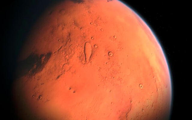 Fotografía de Marte tomada por la NASA.