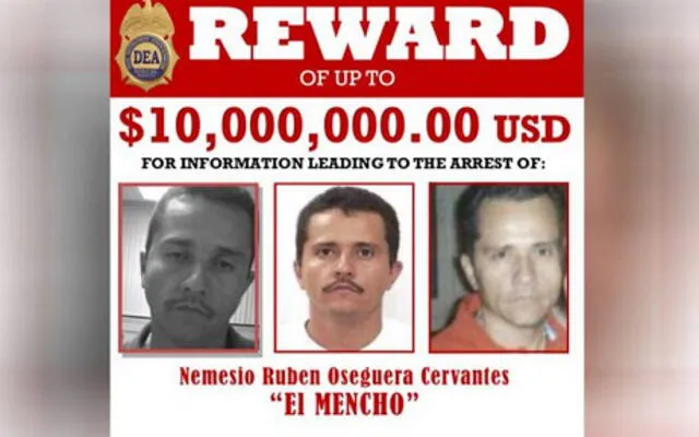 Ya el Mencho es el narcotraficante más buscado por los Estados Unidos