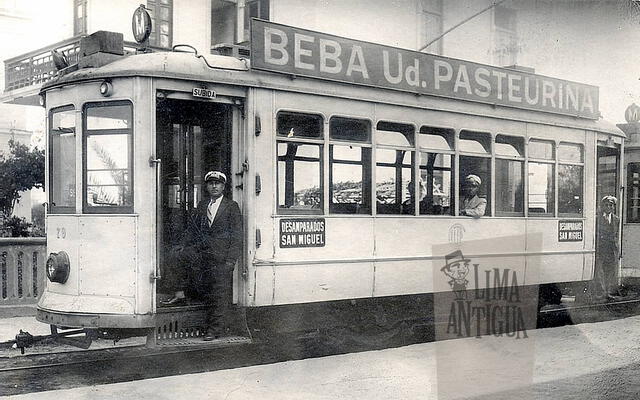 Antiguo Tranvia Eléctrico de Lima: Desamparados - San Miguel. Foto: Lima Antigua   