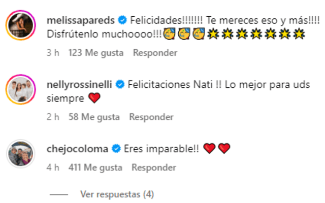  Amigos y la pareja de Natalia Salas celebraron su logro. Foto: Instagram/Natalia Salas 