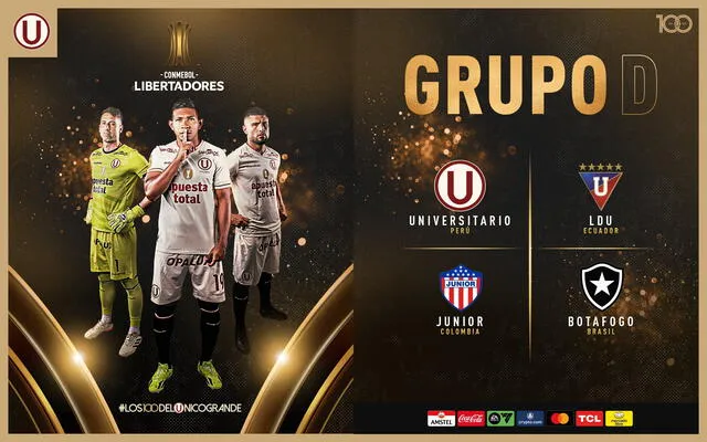 Grupo de los cremas en la Copa Libertadores 2024. Foto: Universitario   
